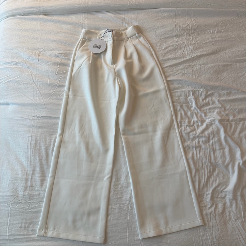 Princess Polly White Archer Trouser
